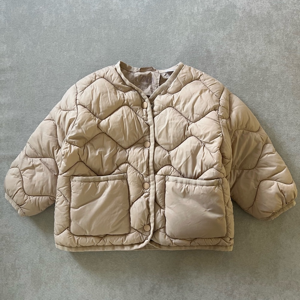 Zara Kids Beige Puffer Jacket